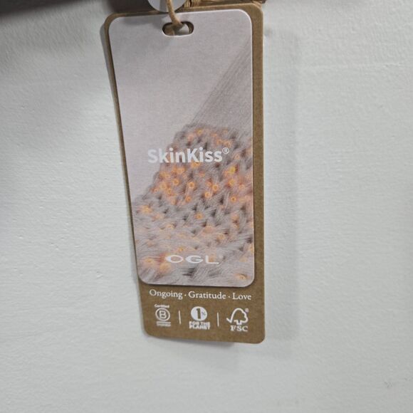 OGL Size Small Eco SkinKiss Navy Flowy Square Neck Short Sleeve Midi Brami Dress - Picture 3 of 5